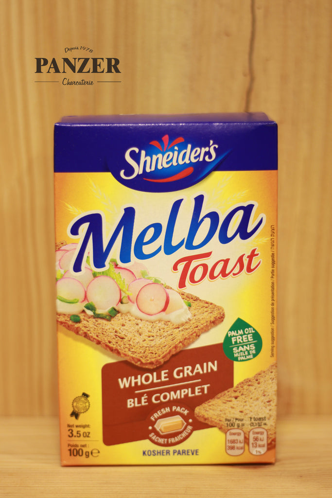 Melba toast farine complete "Shneider's" - Panzer Charcuterie